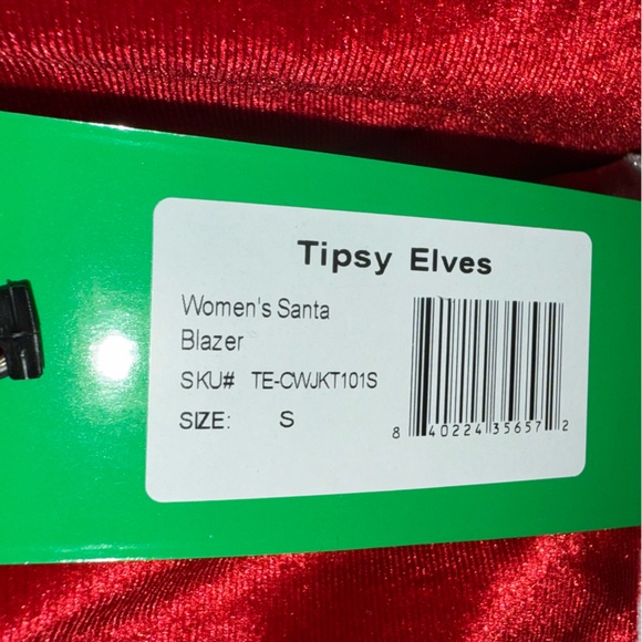 🎄 Tipsy Elves Red Velvet Christmas Blazer – Women’s Small – NWT 🎄 - Picture 10 of 11
